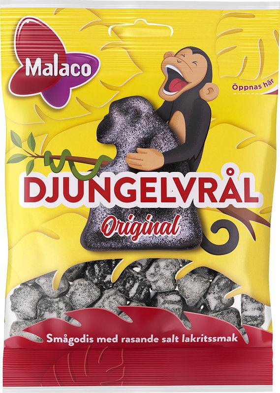 Malaco Djungelvral Jungle Frog bag Supersalty Liquorice 1 Pack of 80g 2.82oz | Soposopo