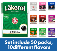 Cloetta Läkerol Mix Set - Sugar Free Licorice Pastilles - 25g x 50 pack | Soposopo