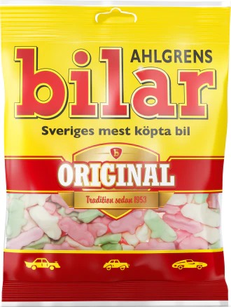 Cloetta Ahlgrens Bilar Original Swedish Chewy Candy Sweets Bag 125g 4.4oz