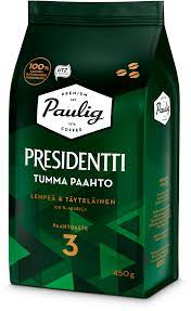 Paulig President bean coffee 450g dark roast