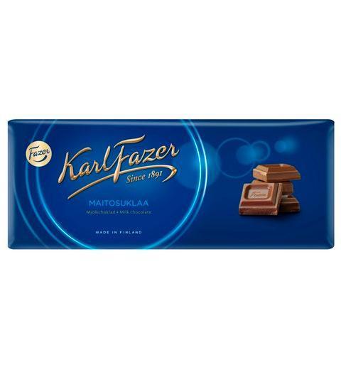 Fazer Karl Fazer Milk Chocolate 1 bar of 200g 7.1oz - Soposopo