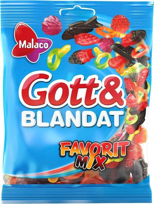 Gott & Blandat Favorite mix Malaco Wine Gums 140g - 4.93oz - Soposopo