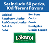 Cloetta Läkerol Mix Set - Sugar Free Licorice Pastilles - 25g x 50 pack