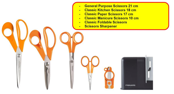 Fiskars scissors set - for home and office